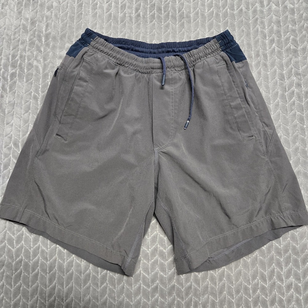 Birddogs Shorts Mens Medium Classic Gray Blue Lined Drawstring Stretch
